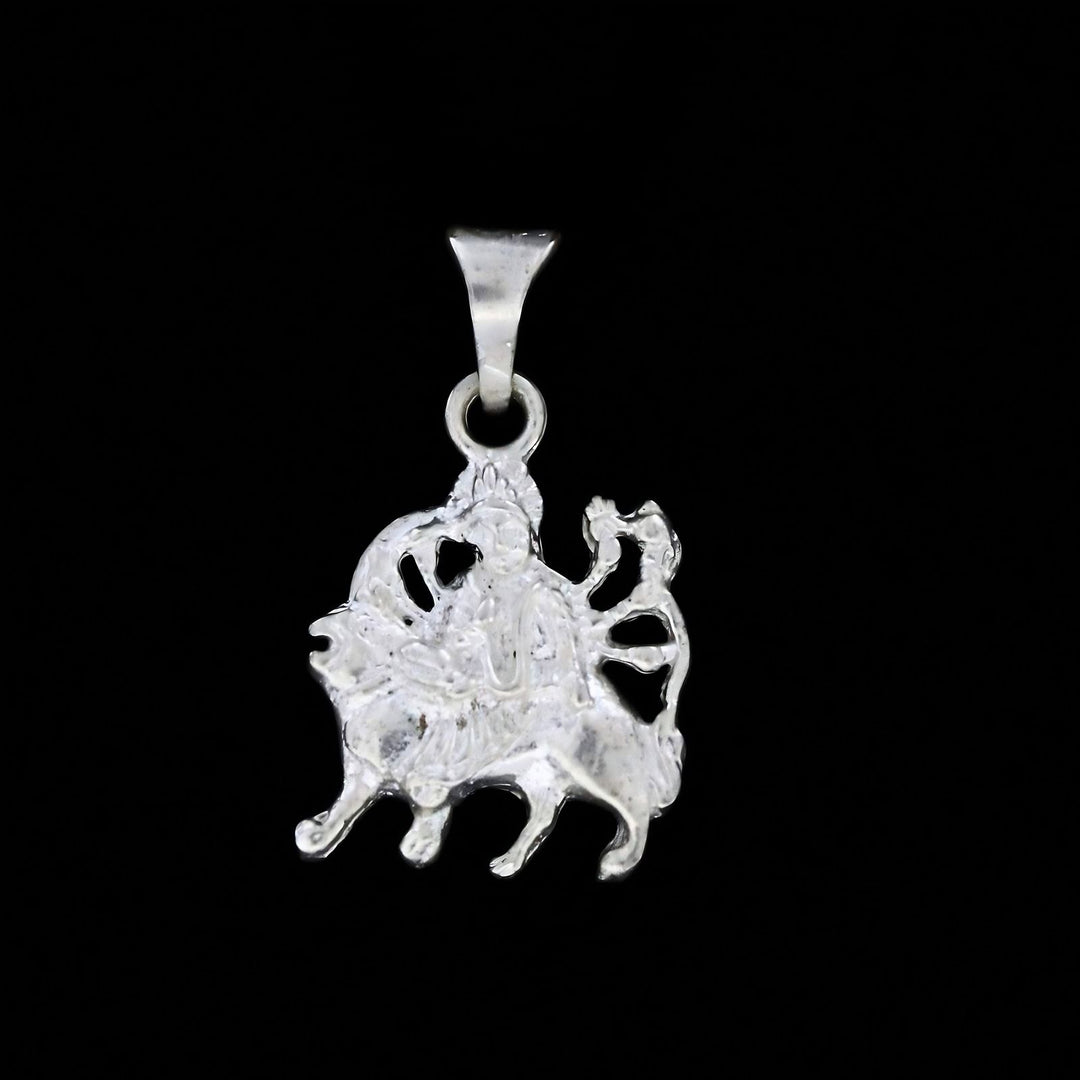 Sterling Silver Maa Durga Pendant – Timeless Divine Design