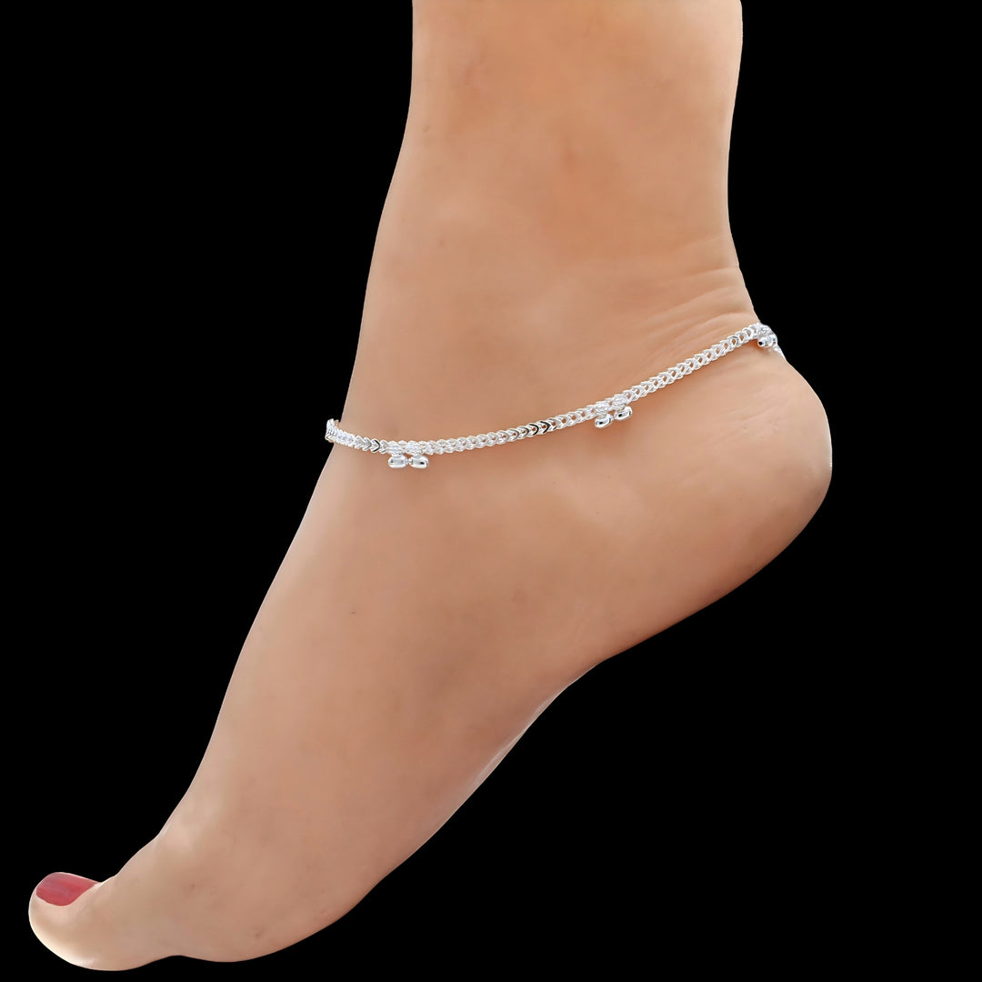 Trendy Real Silver Anklet for Daily Wear