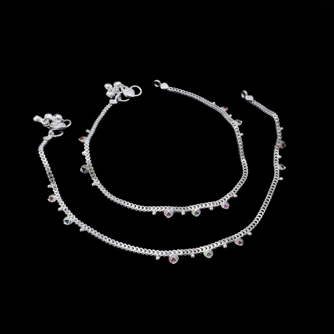 Premium Royal Real Silver Anklet for Party Wear