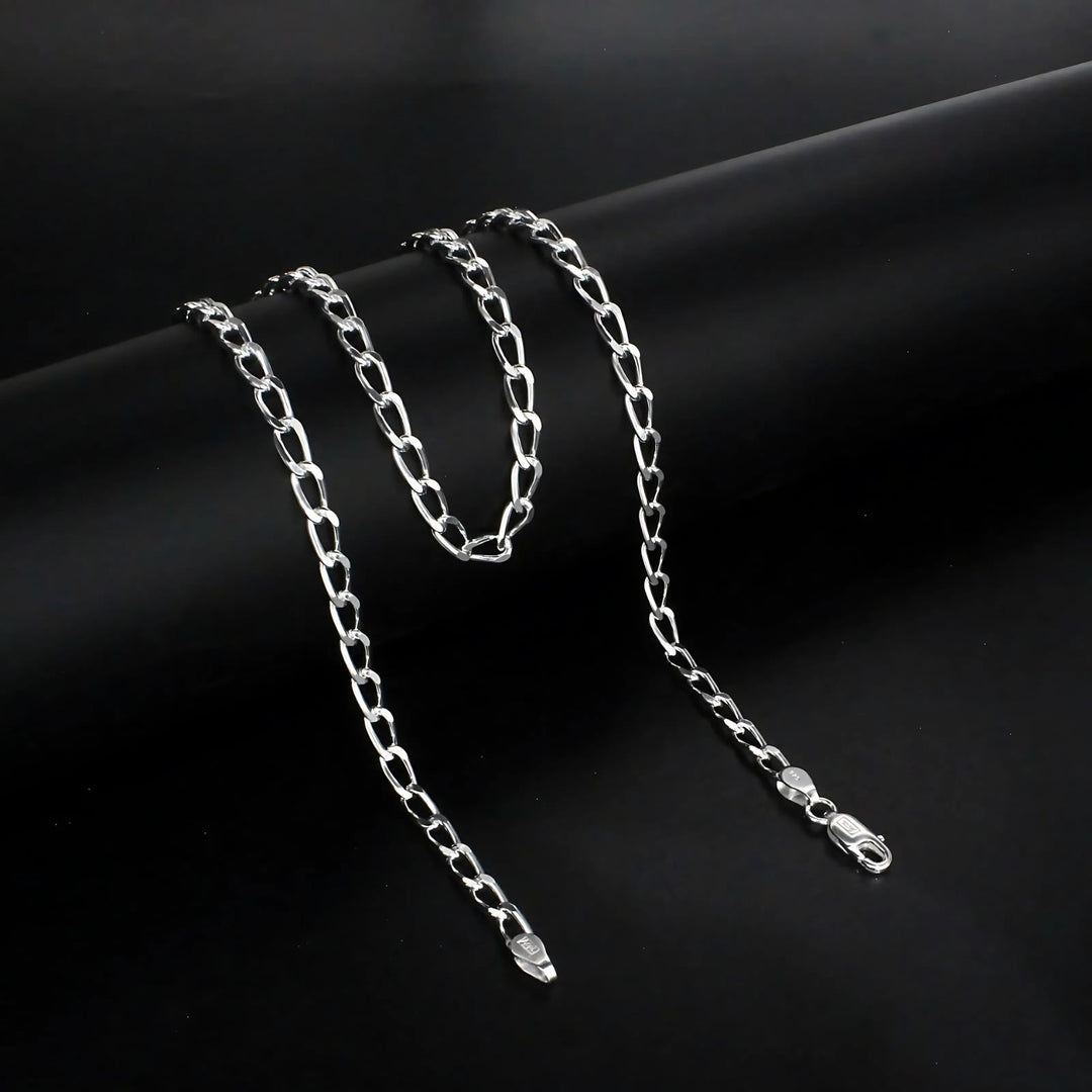925 Sterling Silver Elegant Cuban Link Neck chain 20"