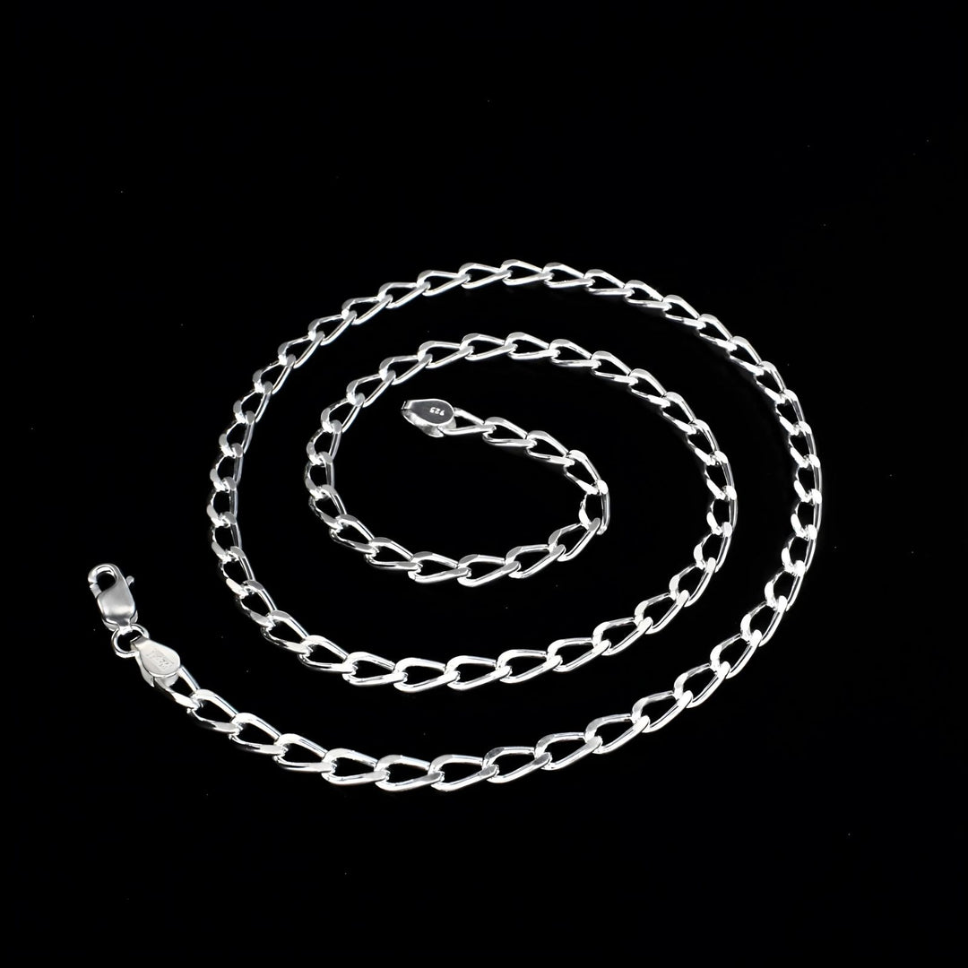 925 Sterling Silver Elegant Cuban Link Neck chain 20"