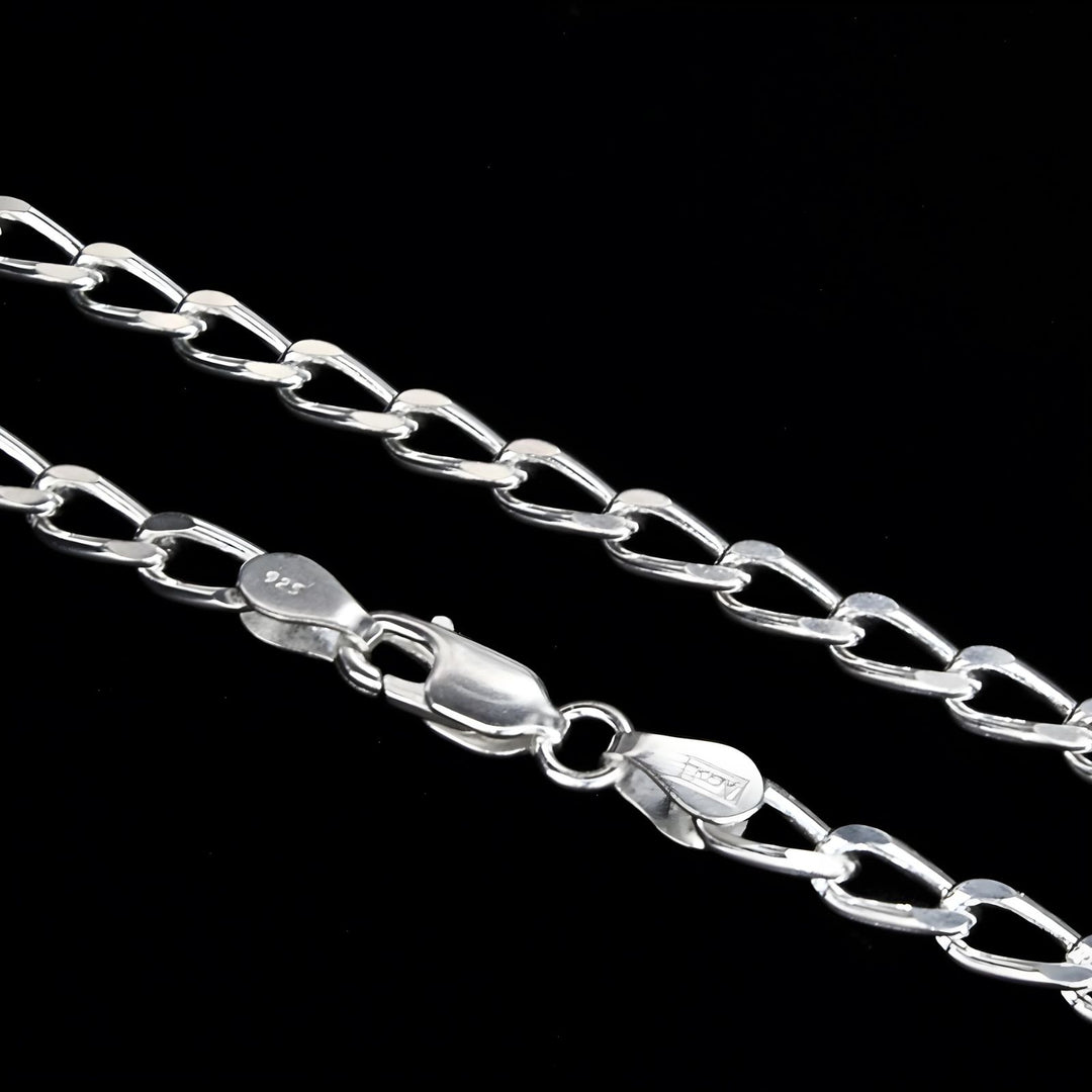 925 Sterling Silver Elegant Cuban Link Neck chain 20"