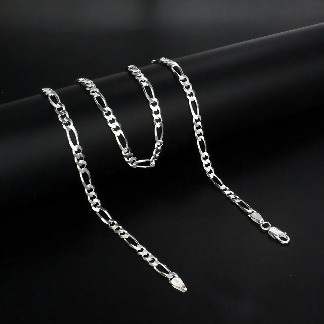925 Sterling Silver gorgeous Figaro Link Neck chain 24"