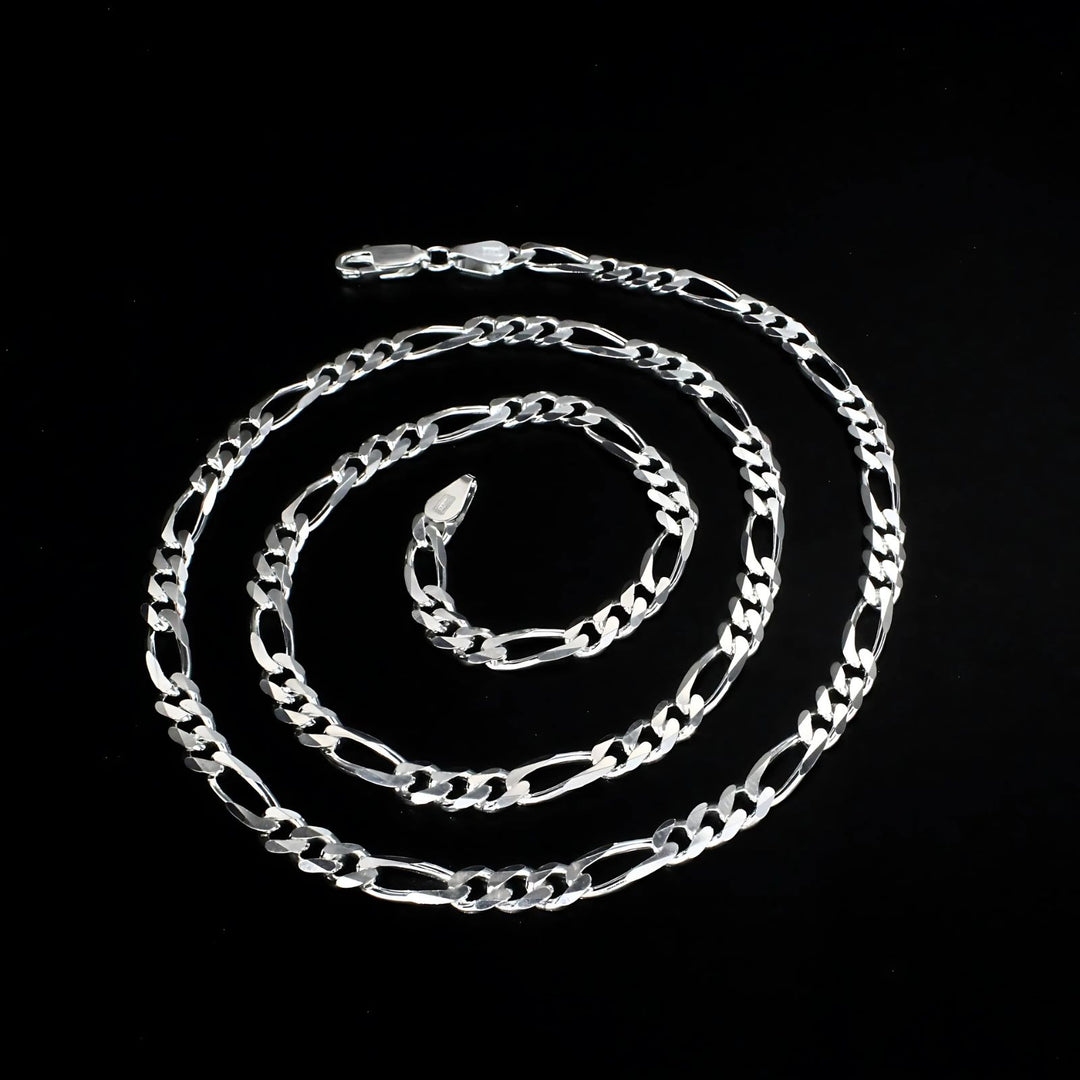 925 Sterling Silver gorgeous Figaro Link Neck chain 24"
