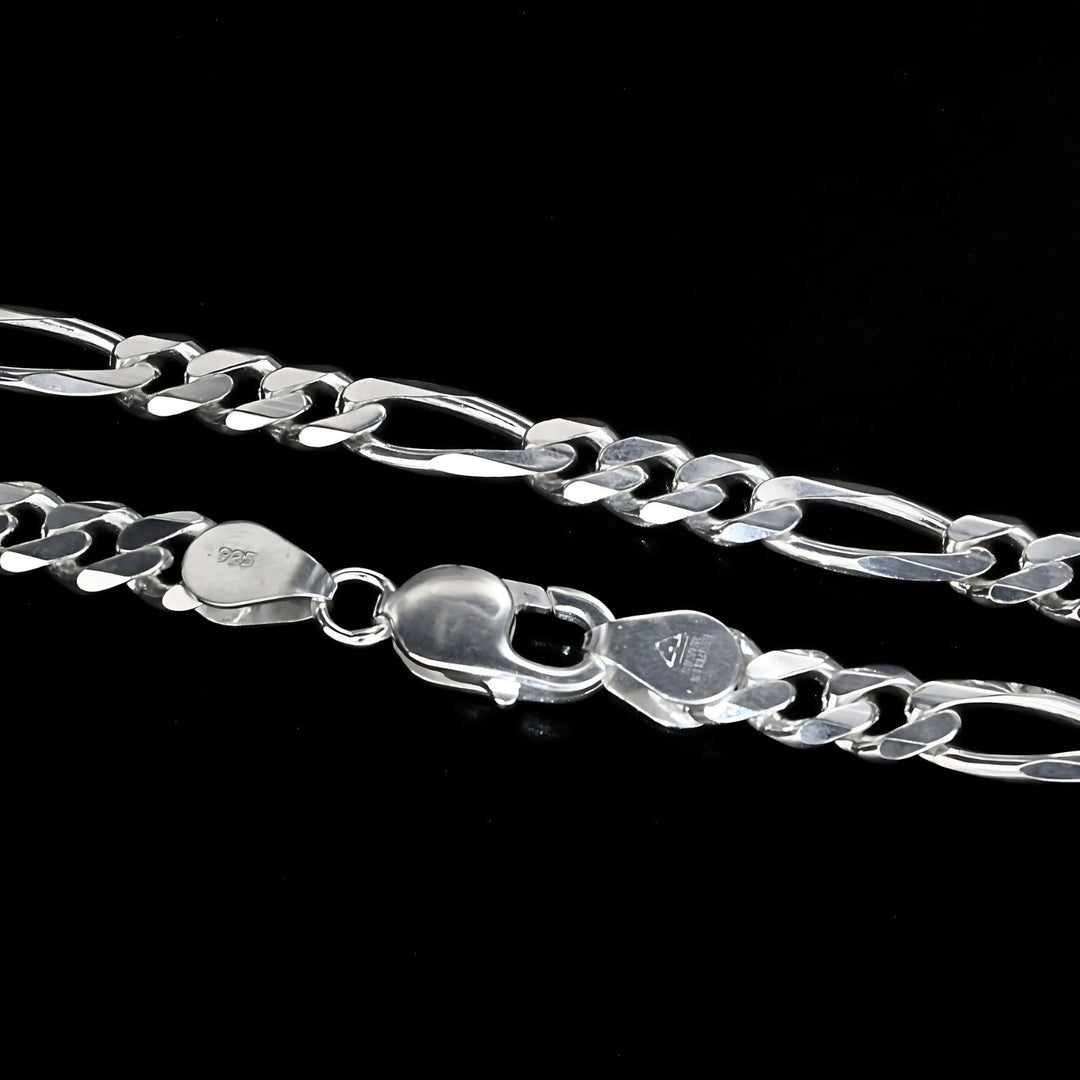 925 Sterling Silver excellent gifting Figaro Link Neck chain 24"