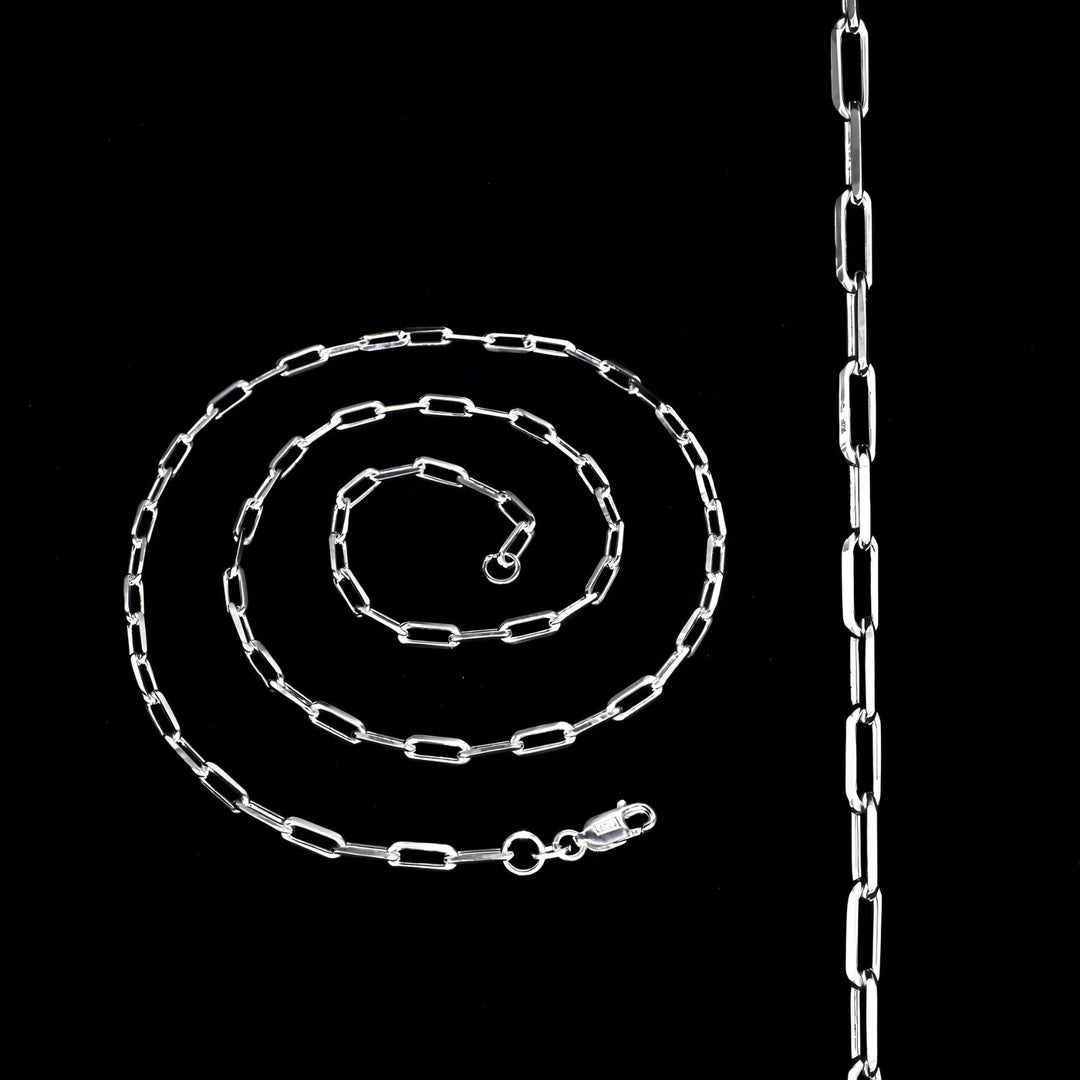 925 Sterling Silver Paperclip Link Neck chain 20"