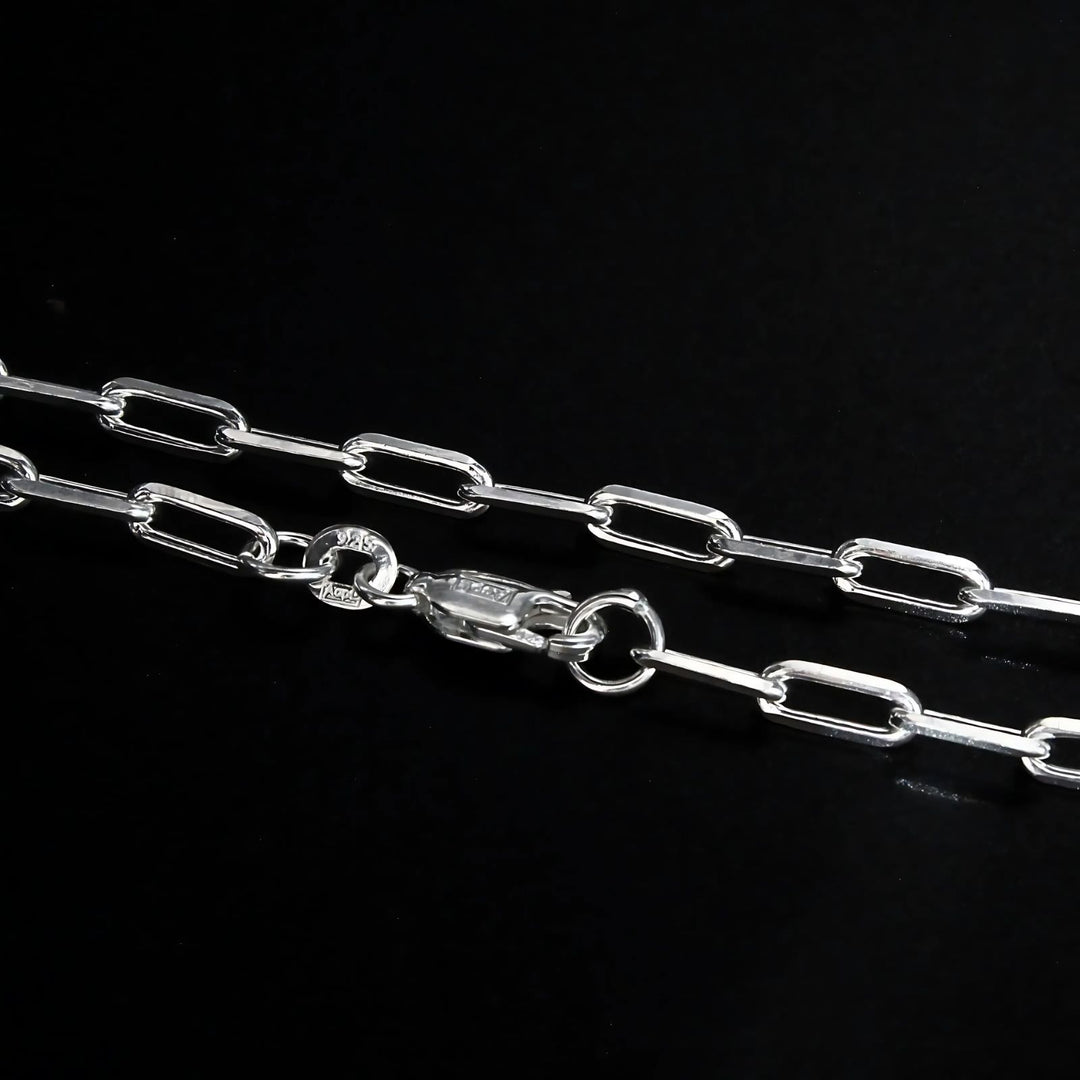 925 Sterling Silver Paperclip Link Neck chain 20"