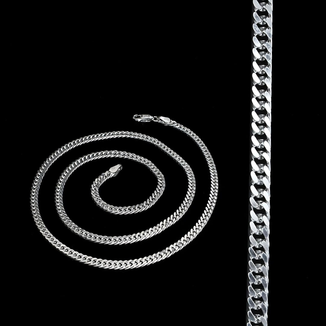 925 Sterling Silver unique trendy Cuban Link Neck chain 20"