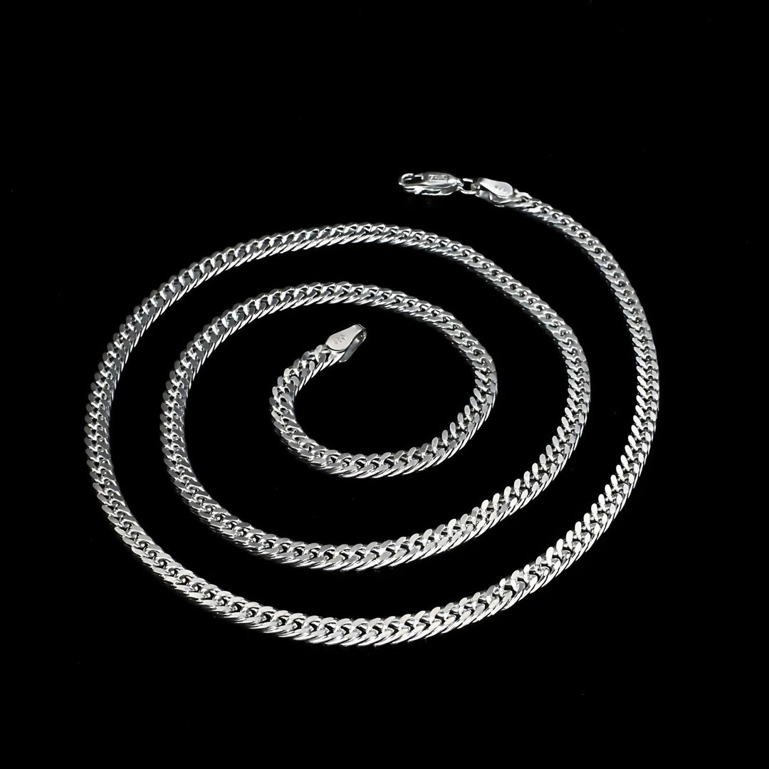925 Sterling Silver unique trendy Cuban Link Neck chain 20"