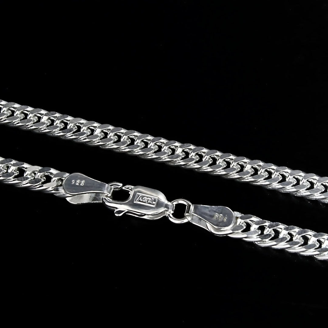 925 Sterling Silver unique trendy Cuban Link Neck chain 20"