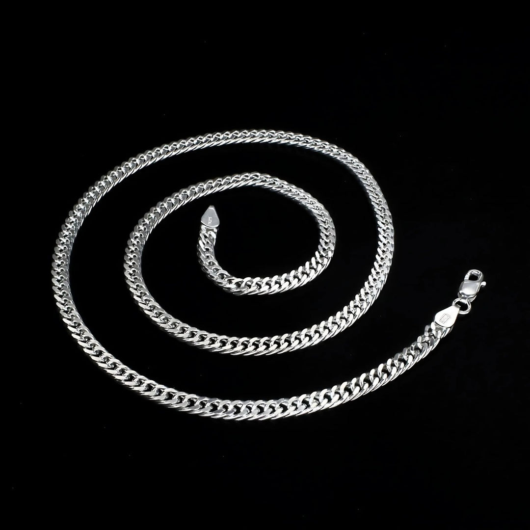 925 Sterling Silver closed Cuban Link Neck chain 20"