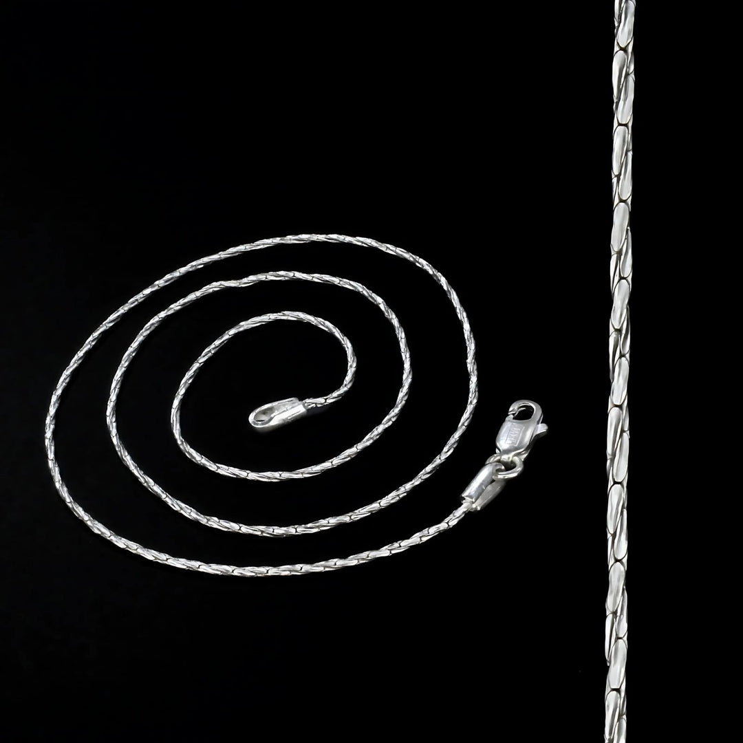 Real Silver women light weight Cardano Link Neck chain 18"