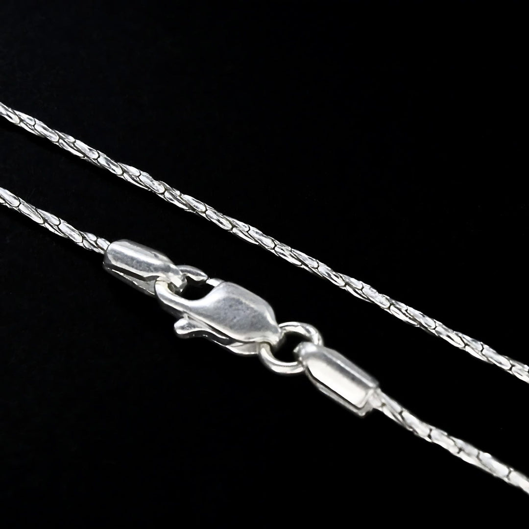 Real Silver women light weight Cardano Link Neck chain 18"