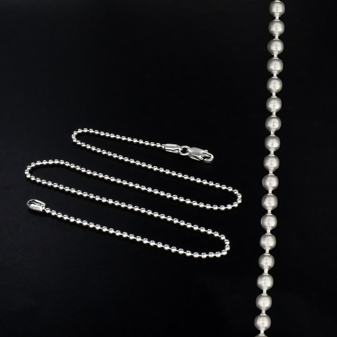 Real Silver Excellent gifting ball bead Neck chain 16"