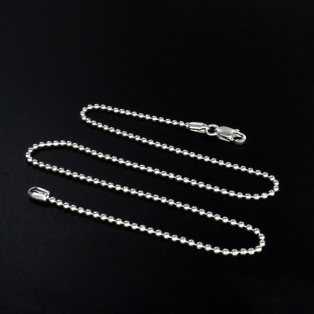 Real Silver Excellent gifting ball bead Neck chain 16"