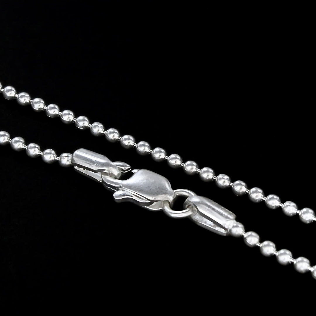 Real Silver Excellent gifting ball bead Neck chain 16"