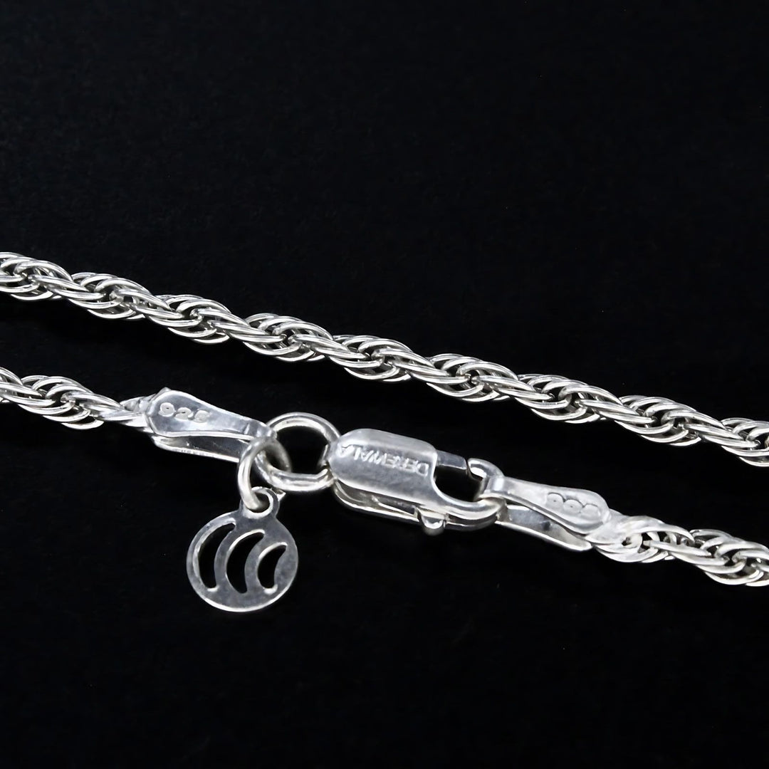 925 Real Sterling Silver Excellent rope design Neck chain 18"