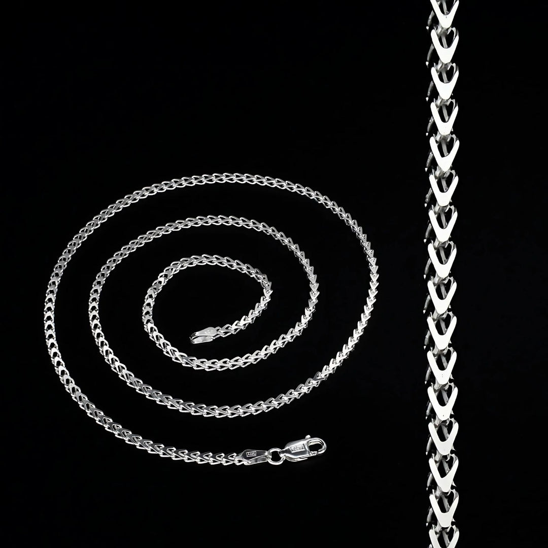 925 Sterling Silver women light weight Stylish Neck chain 20"