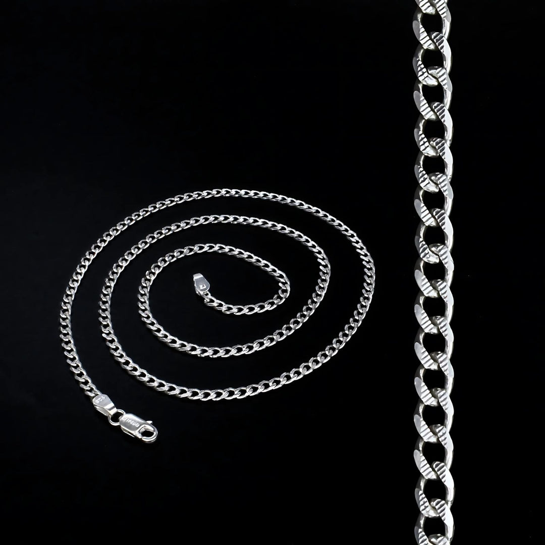 925 Real Sterling Silver handmade Cuban Link Neck chain 20"