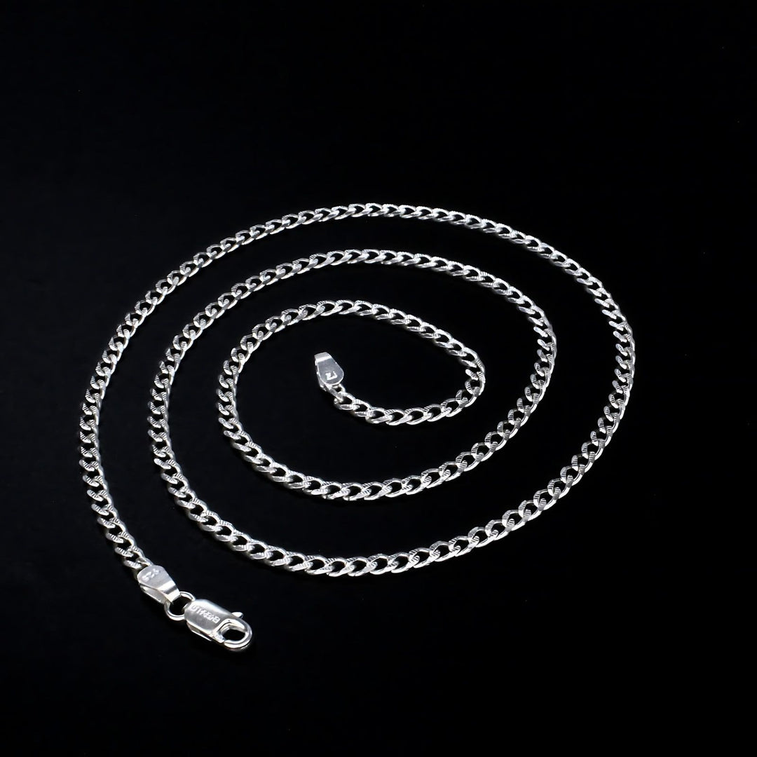 925 Real Sterling Silver handmade Cuban Link Neck chain 20"