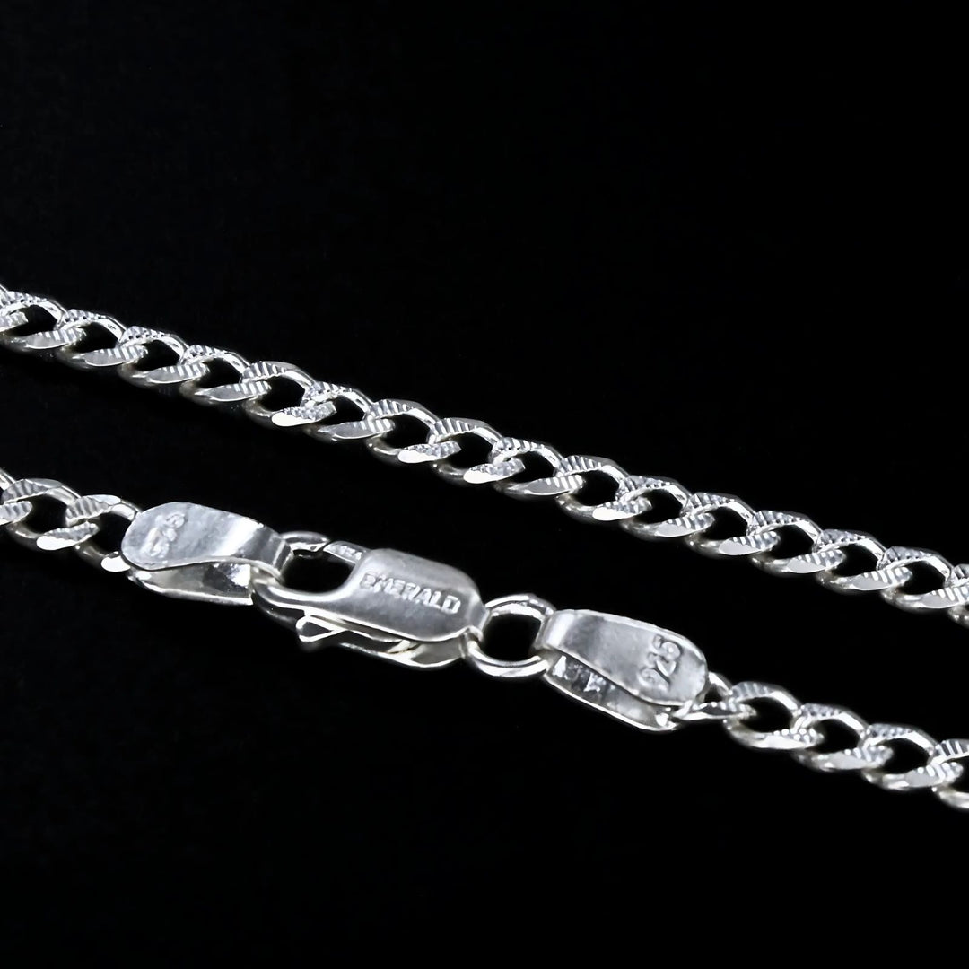 925 Real Sterling Silver handmade Cuban Link Neck chain 20"