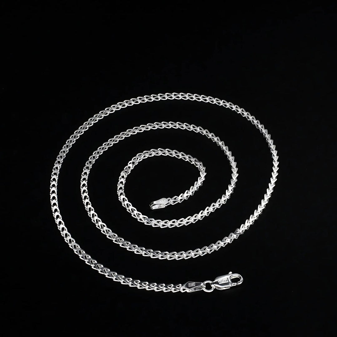 925 Sterling Silver women light weight Stylish Neck chain 20"