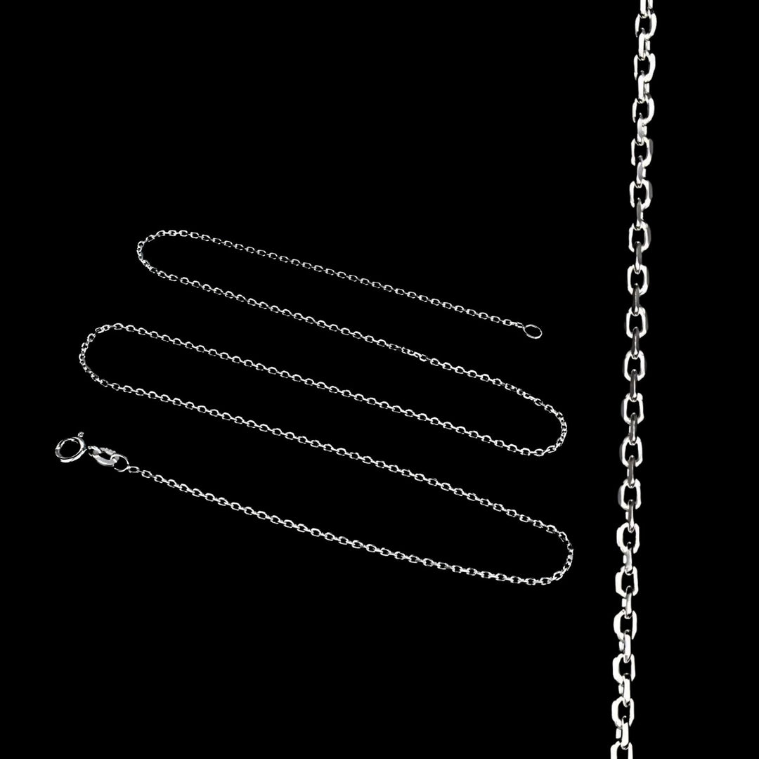 925 Sterling Silver women mini cable Neck chain 18"