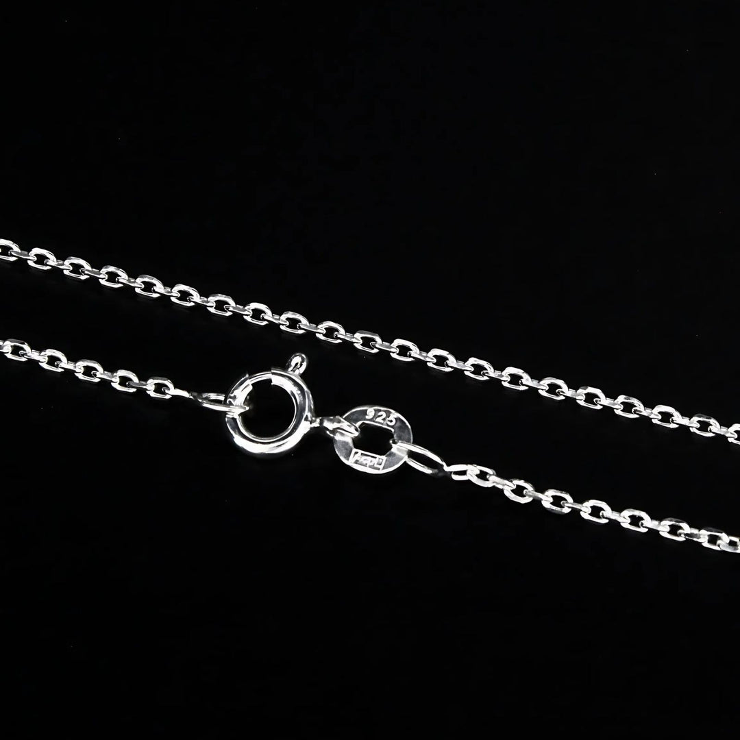 925 Sterling Silver women mini cable Neck chain 18"