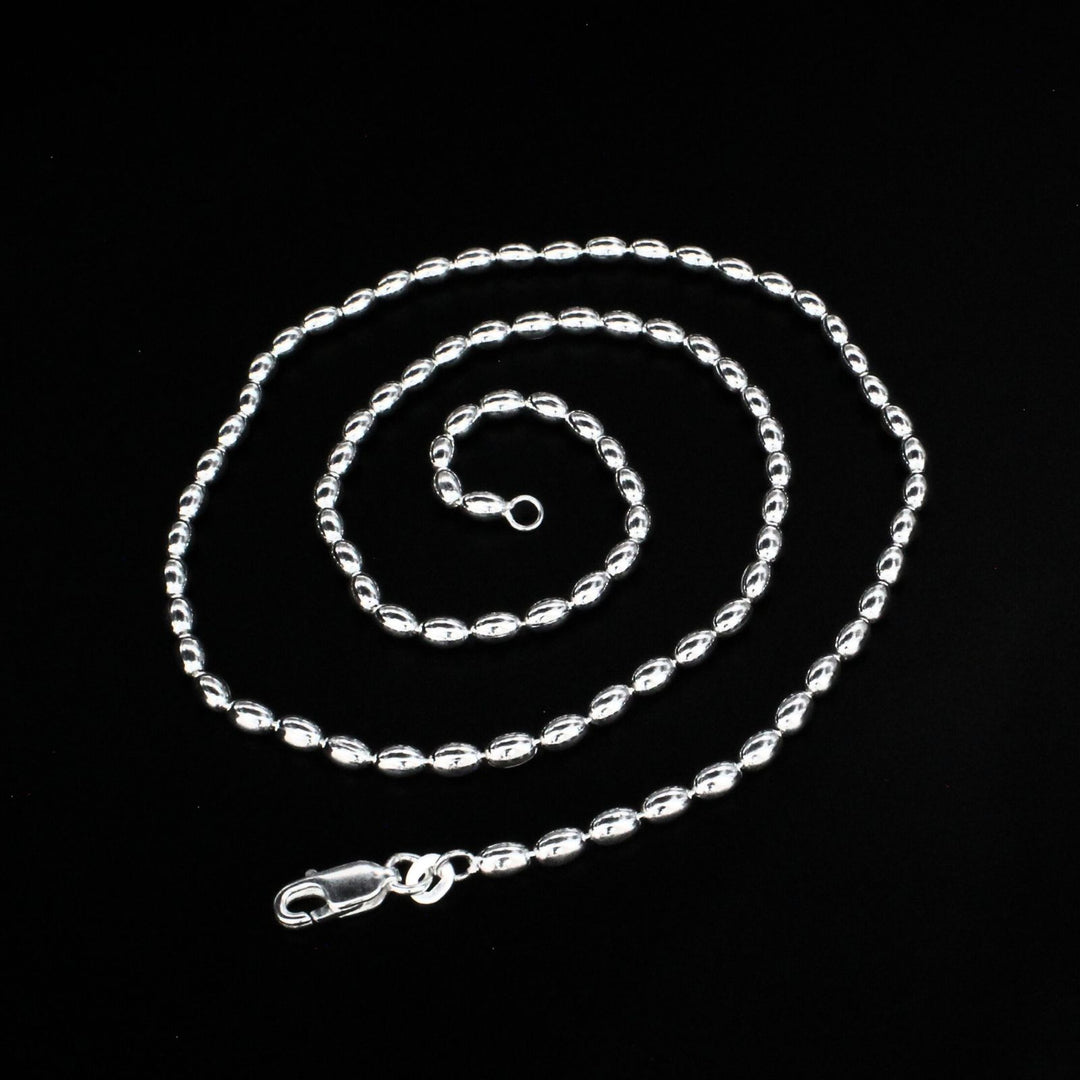 925 Sterling Silver women capsule design Neck chain 20"