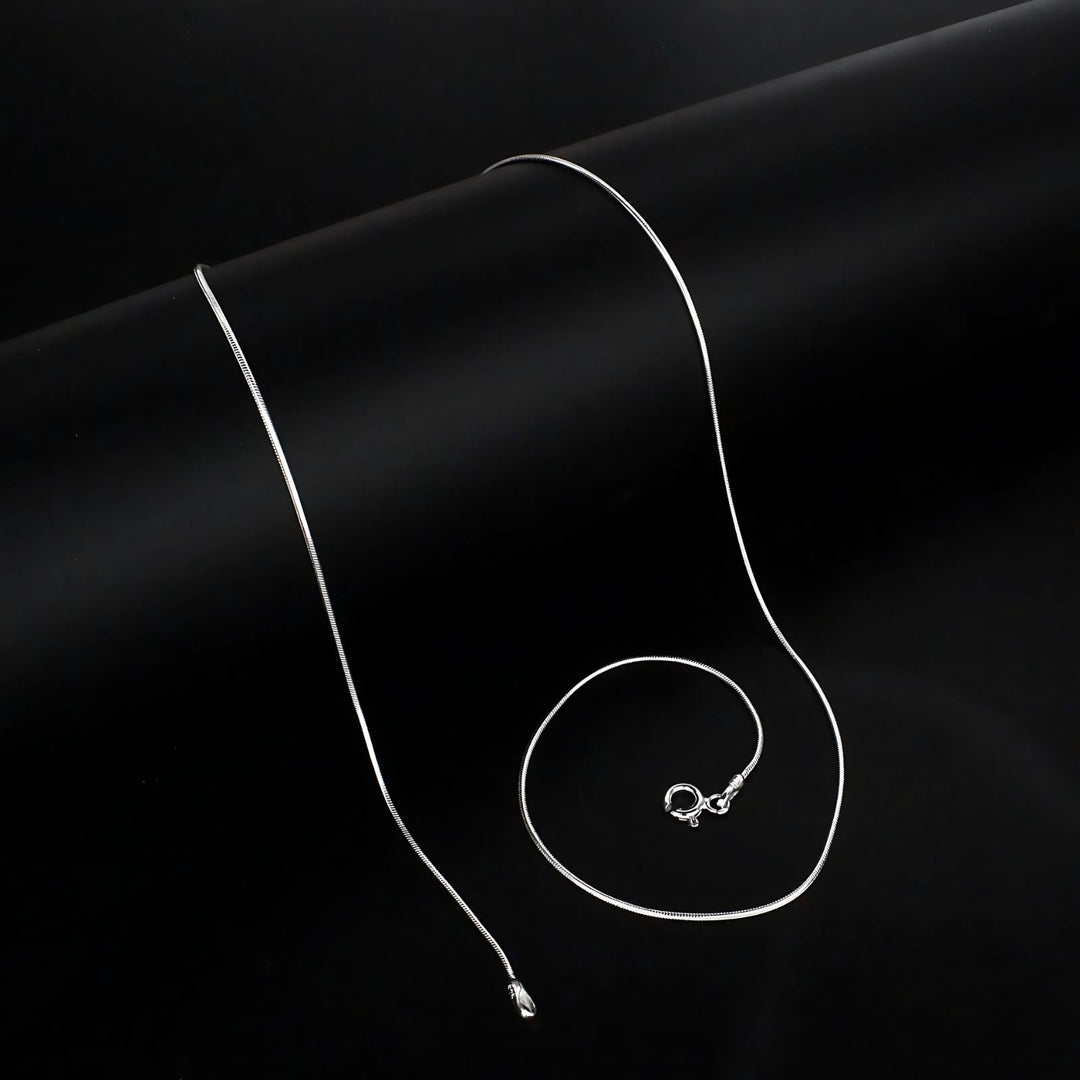 925 Sterling Silver handmade Snake Neck chain 18"