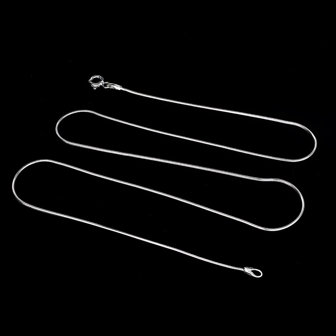 925 Sterling Silver handmade Snake Neck chain 18"