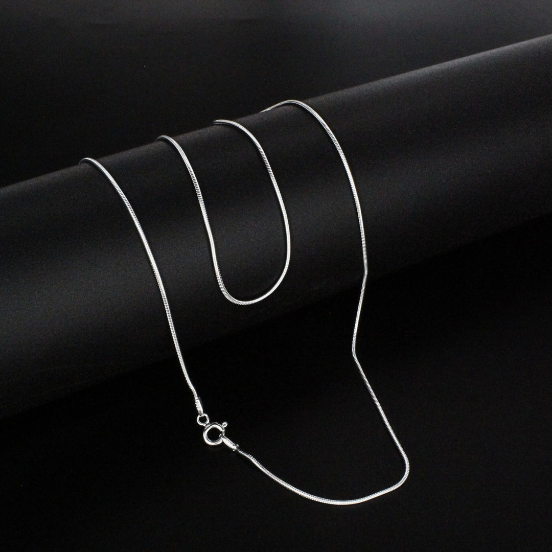 925 Sterling Silver women light weight snake link Neck chain 20"