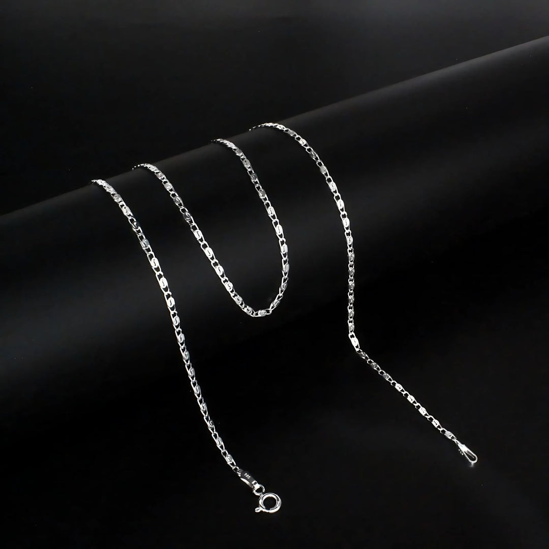 925 Sterling Silver women gorgeous Snail Neck chain 18"