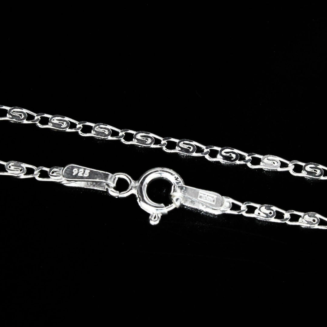 925 Sterling Silver women gorgeous Snail Neck chain 18"