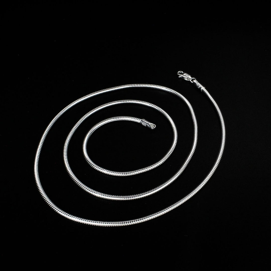 925 Sterling Silver gifting jewelery snake Neck chain 24"