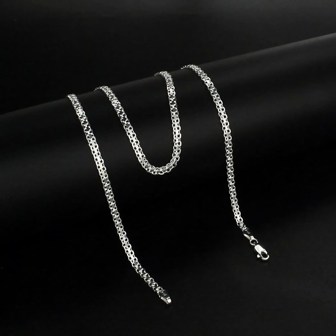 925 Sterling Silver Excellent gifting Bismark Necklace chain 18"