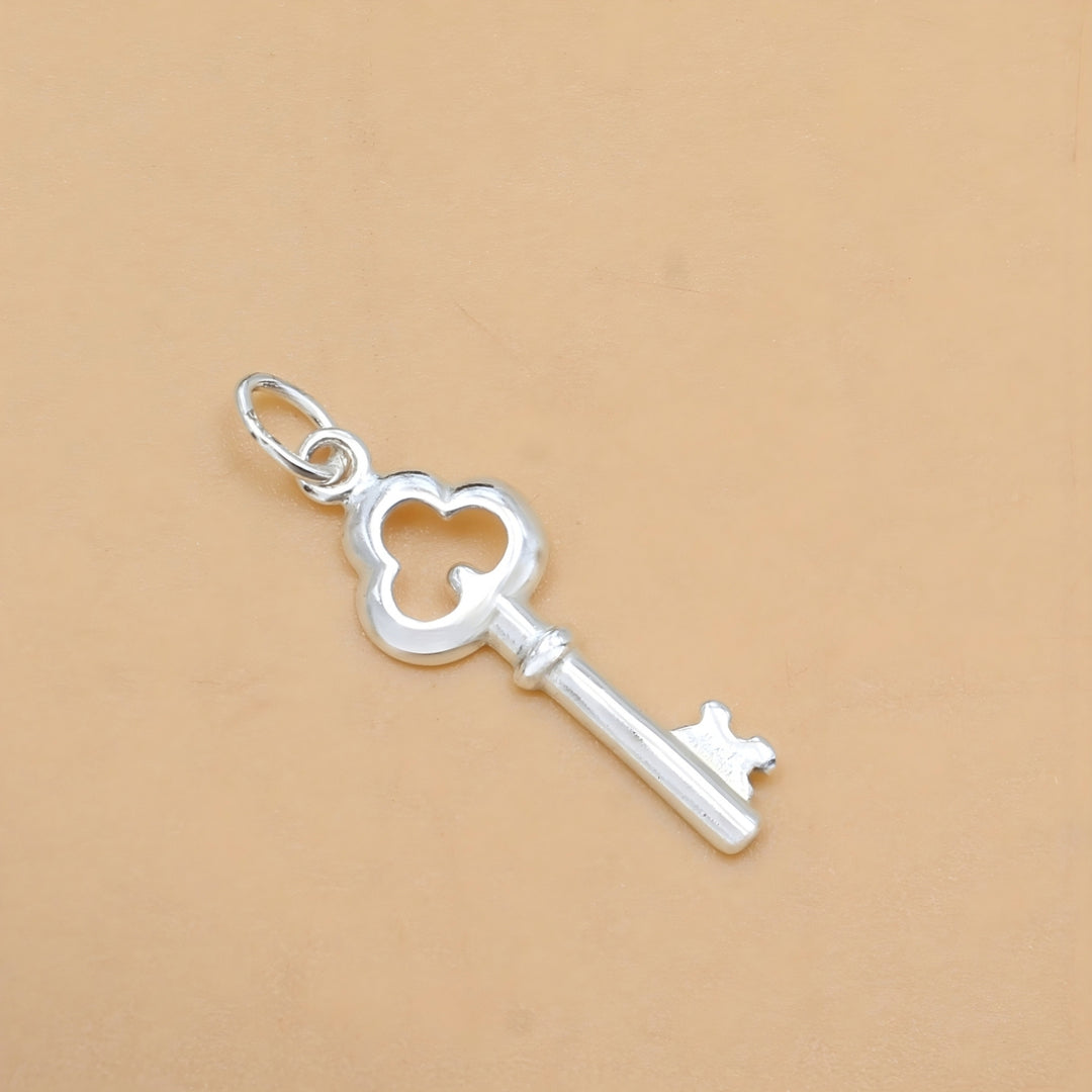 925 Real Sterling Silver key charm Pendant