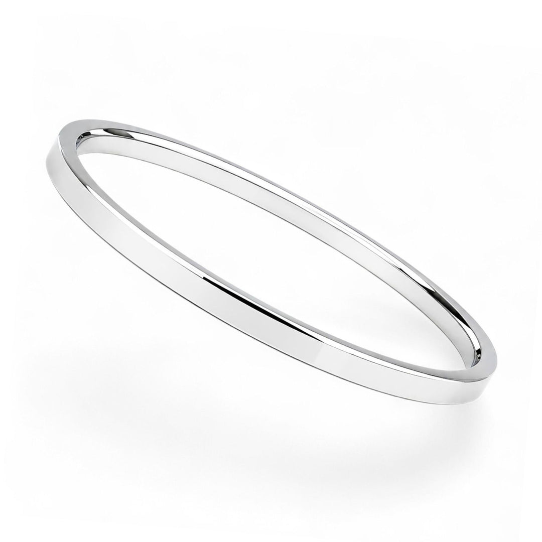 Shine Stainless Steel Ladies Plain Kada – 4.5mm Slim Bangle Bracelet Cuf