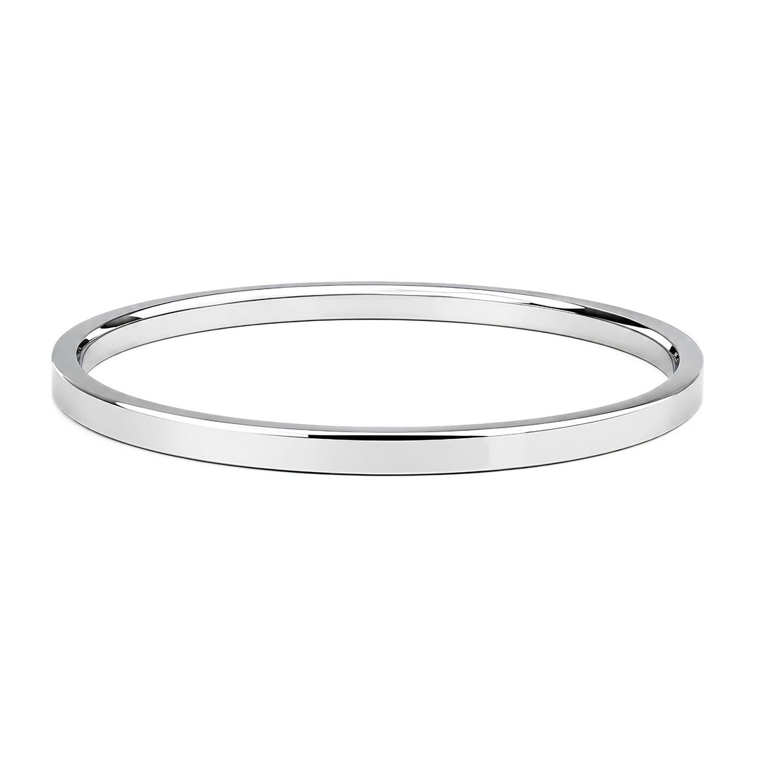 Shine Stainless Steel Ladies Plain Kada – 4.5mm Slim Bangle Bracelet Cuf