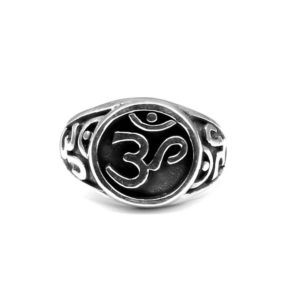 Religious Oxidized 925 Sterling Silver Unisex Ring