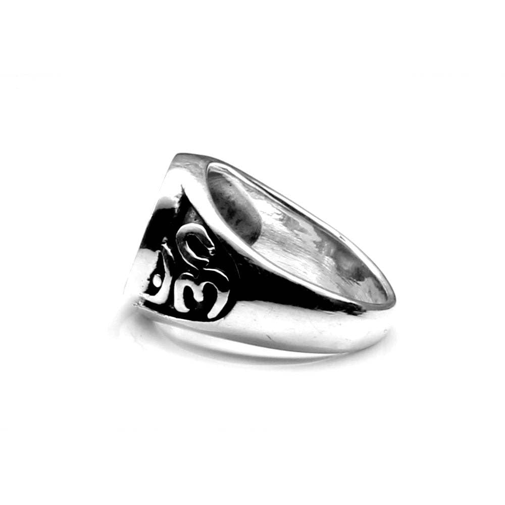 Religious Oxidized 925 Sterling Silver Unisex Ring