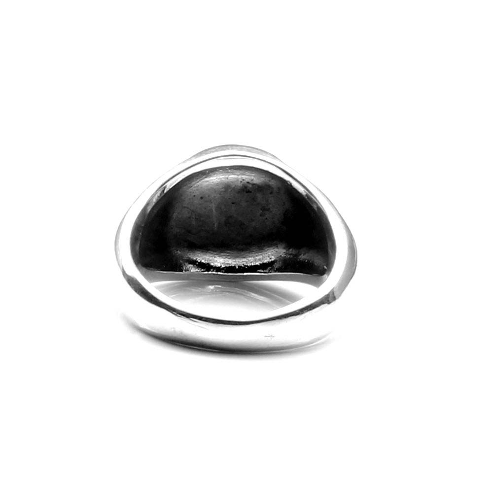 Religious Oxidized 925 Sterling Silver Unisex Ring