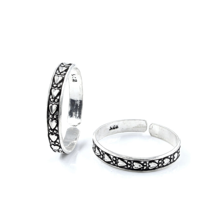 Ethnic Real 925 Silver Oxidized Toe THUMB Rings Band Style bichia Pair foot ring