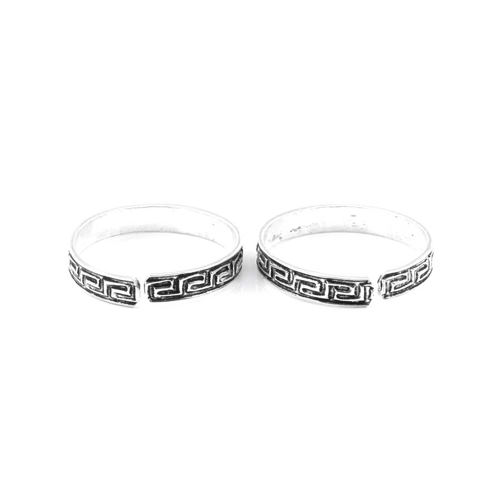 Ethnic Real 925 Silver Oxidized Toe THUMB Rings Handmade bichia Pair foot ring