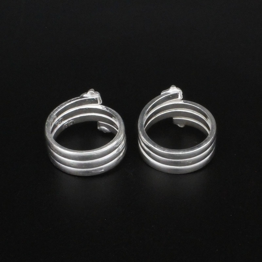 Real Sterling Silver Indian women gifting designer foot toe rings - Pair