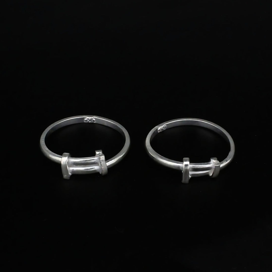 Real Sterling Silver Indian best gift for women foot Toe THUMB rings - Pair