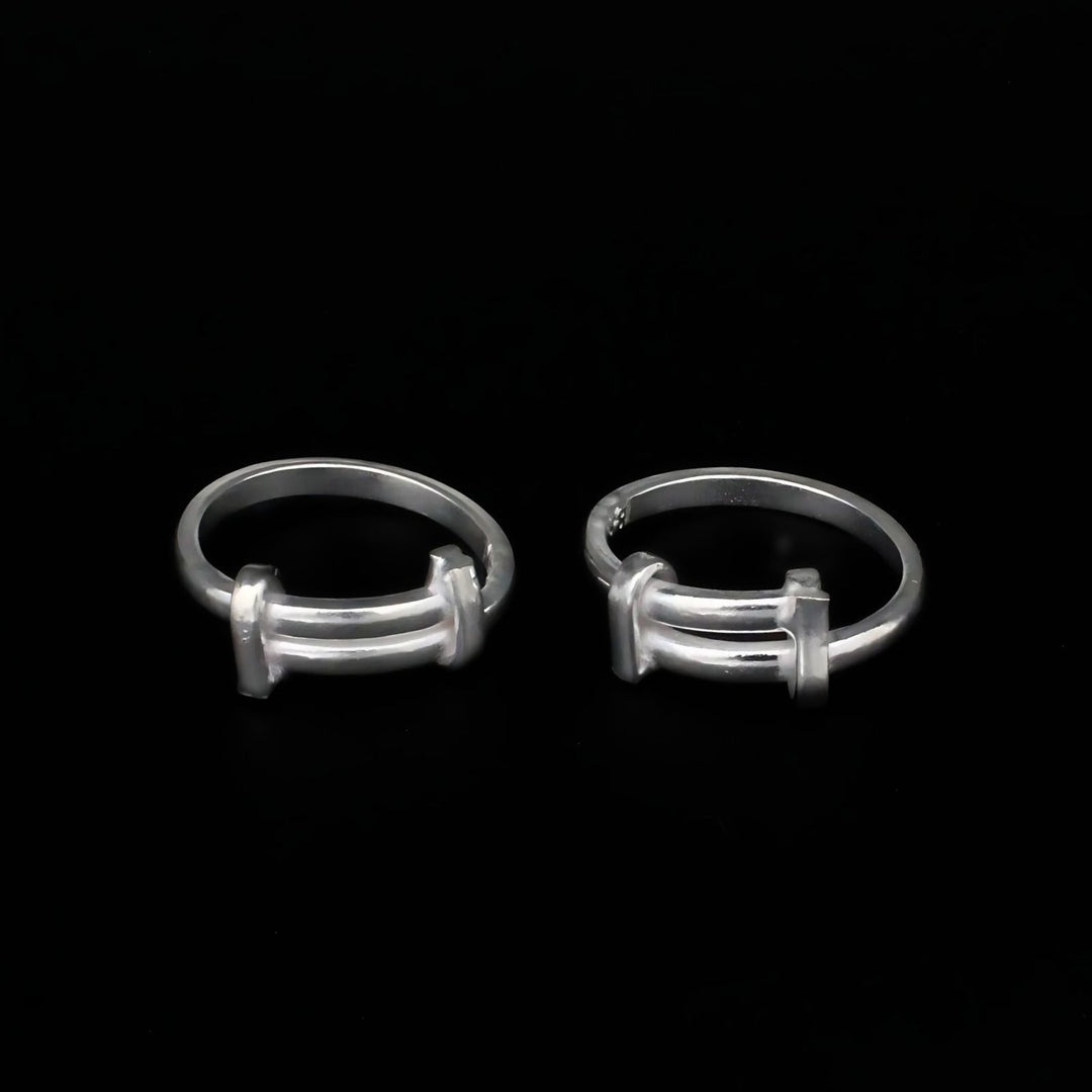 Real Sterling Silver Indian women amazing foot toe rings - Pair