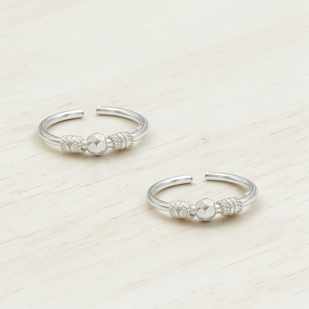 925 Real Silver Women  daily wear Toe Ring - Pair