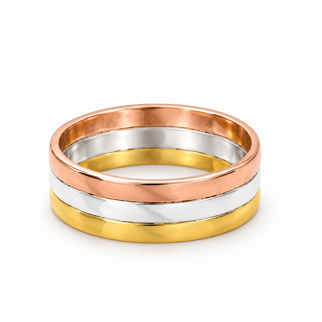 3 Dhattu Gold Silver Copper Ring for Red book remedy - Custom made