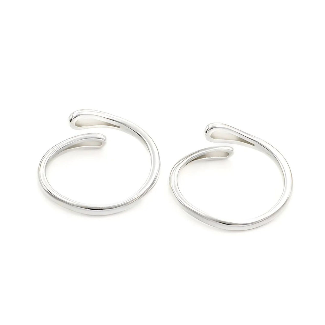 Boho style 925 Real Sterling Silver women Toe Ring - Pair